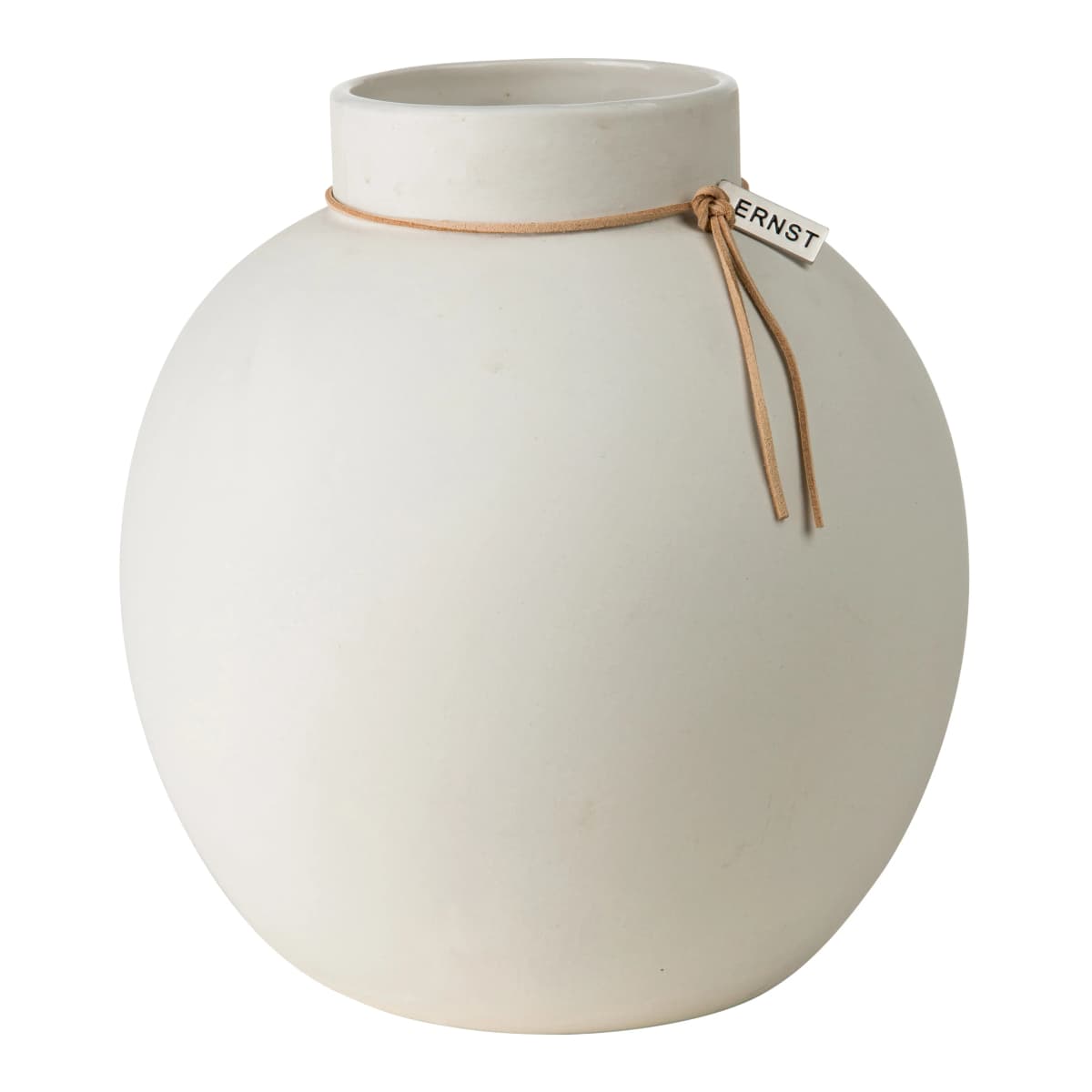 Ernst vase keramikk hvit, 22 cm