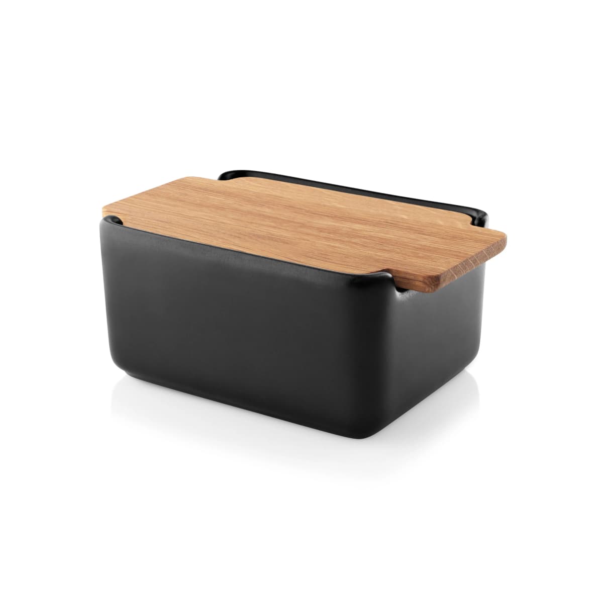 Nordic kitchen smørboks eikelokk 10 x 15 cm, Sort