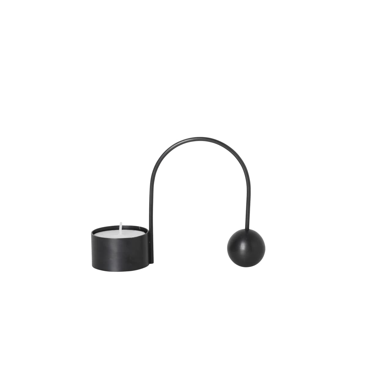 Balance svart lysestake, telys