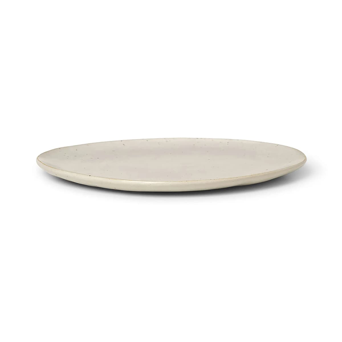 Flow tallerken 22 cm, Off-white speckle