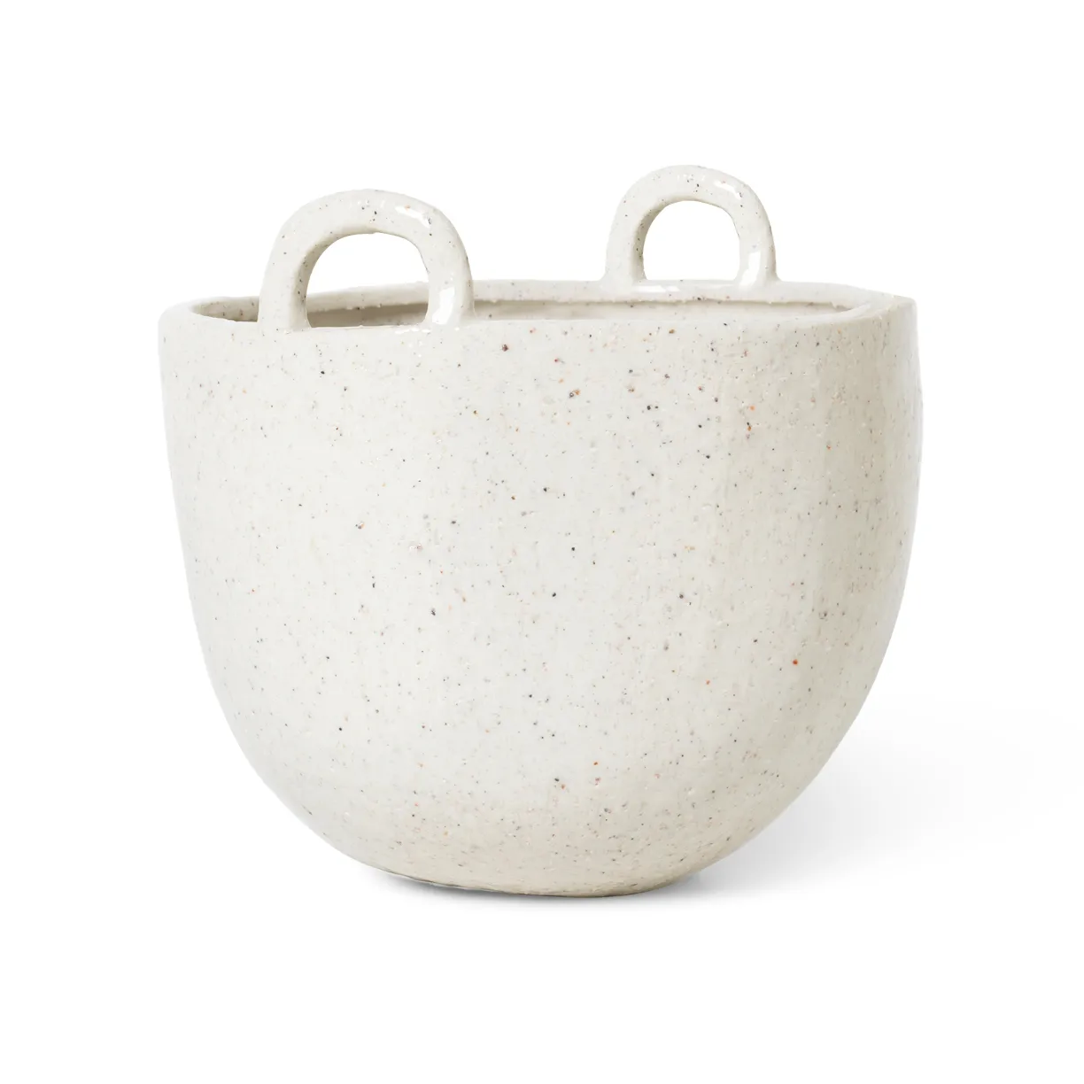Speckle krukke Ø18.5 cm, Offwhite