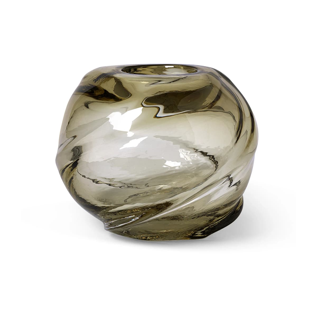 Water Swirl vase rund Ø 21 cm, Light Yellow