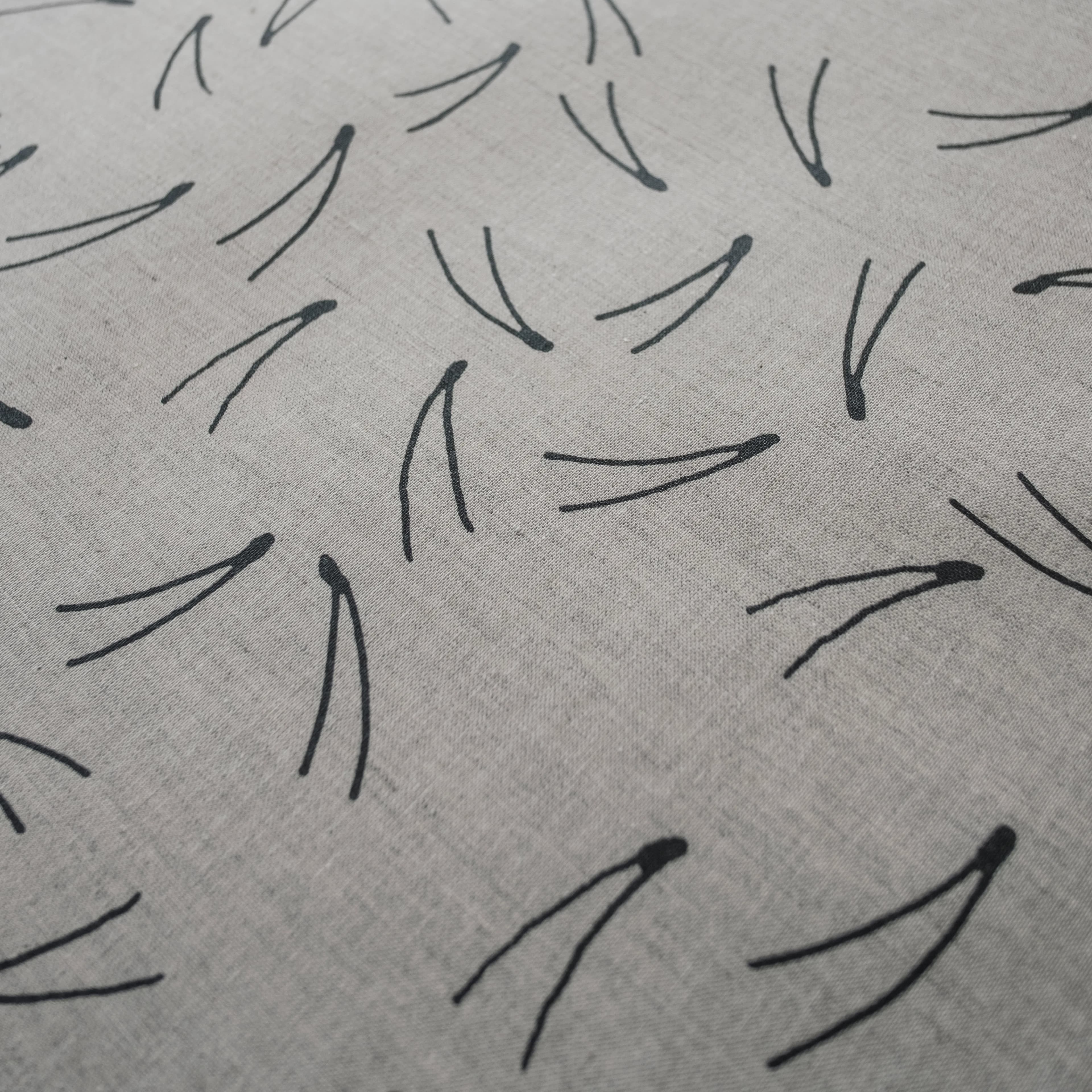 Barr voksduk, svart-natur