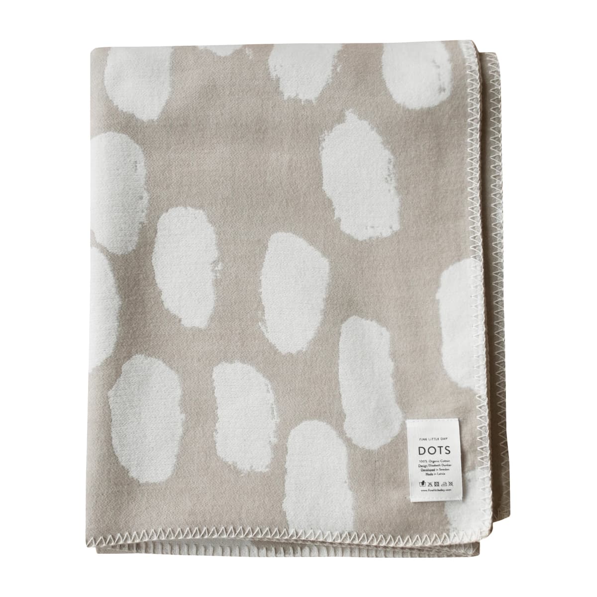 Dots pledd 140 x 180 cm, Beige