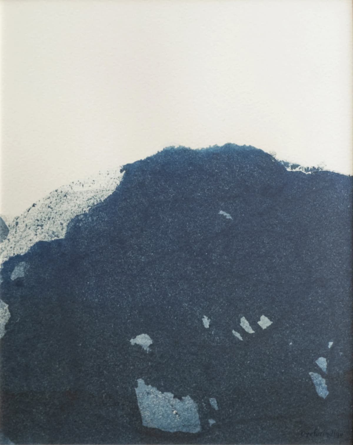 Dyeforindigo ocean 2 plakat 40 x 50 cm, Blå-hvit