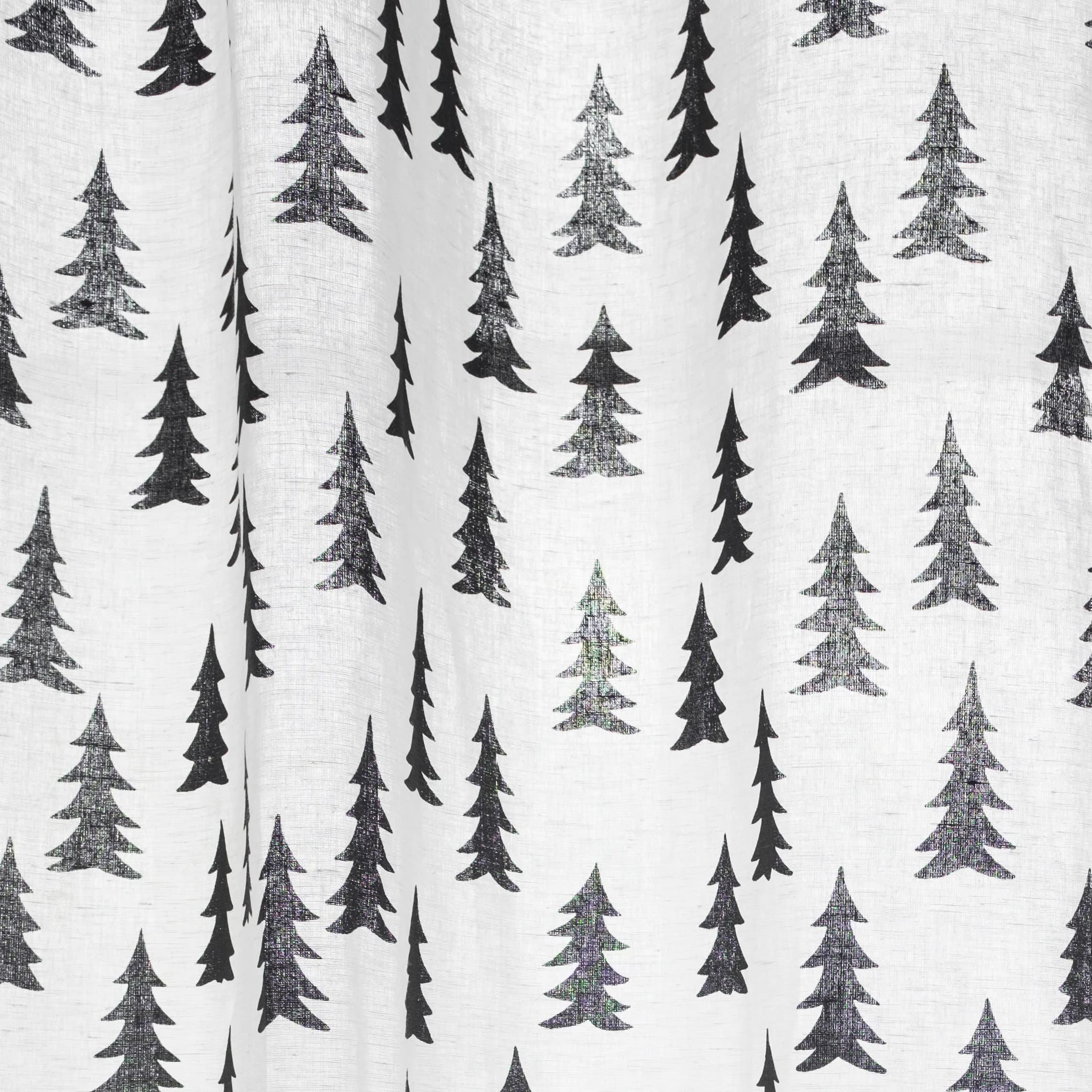 Gran gardin, Hvit-svart