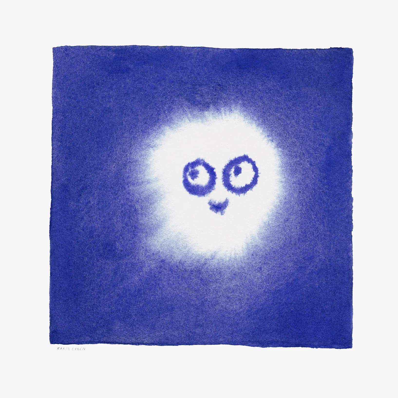 Tufs poster 50 x 50 cm, Blå-hvit