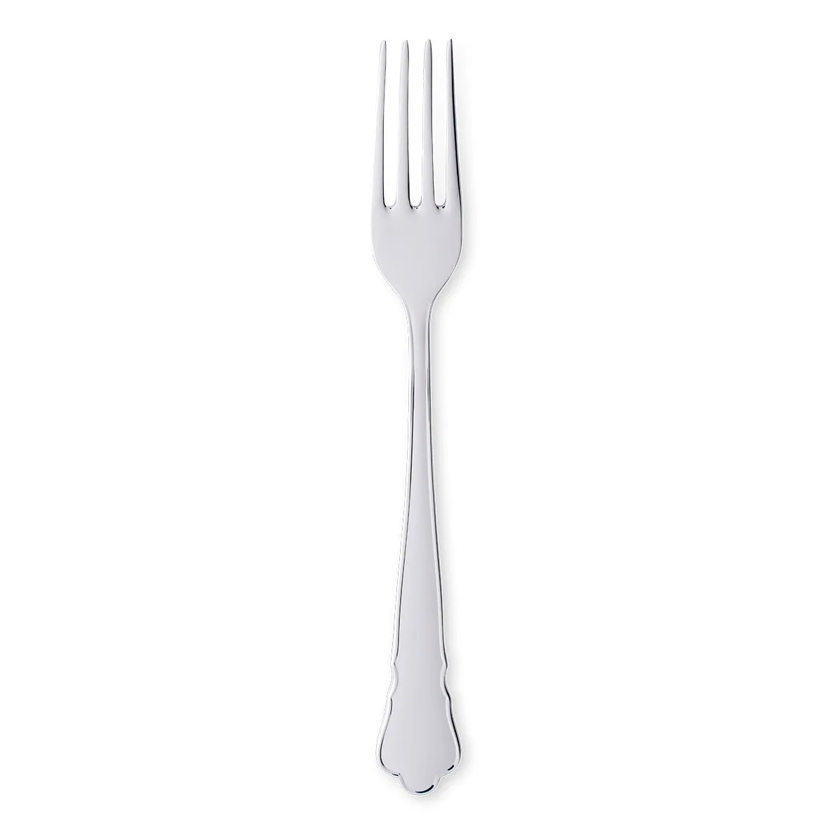 Chippendale matgaffel sølv, 20,1 cm