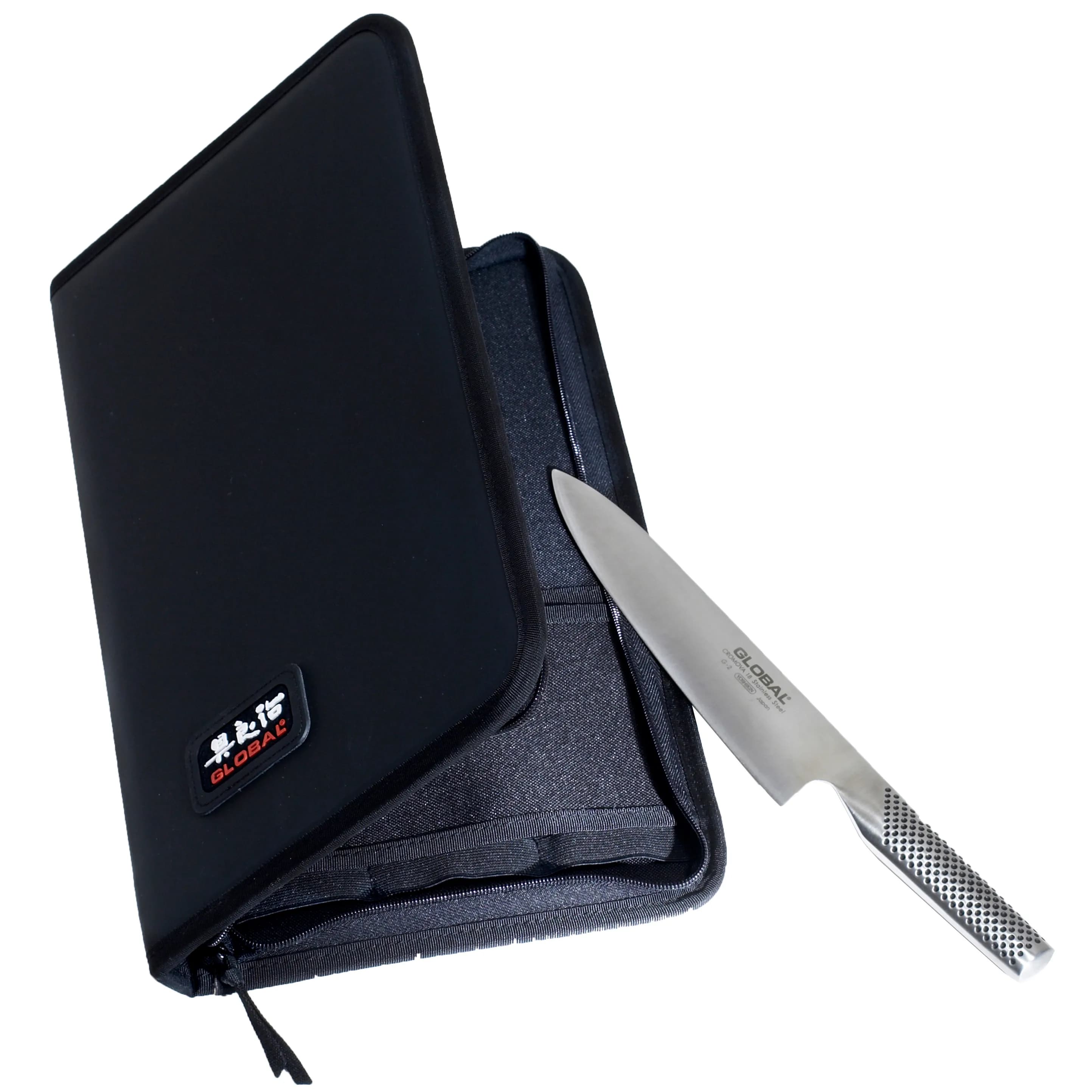 Global G-666/07 knivetui med glidelås, 7 lommer