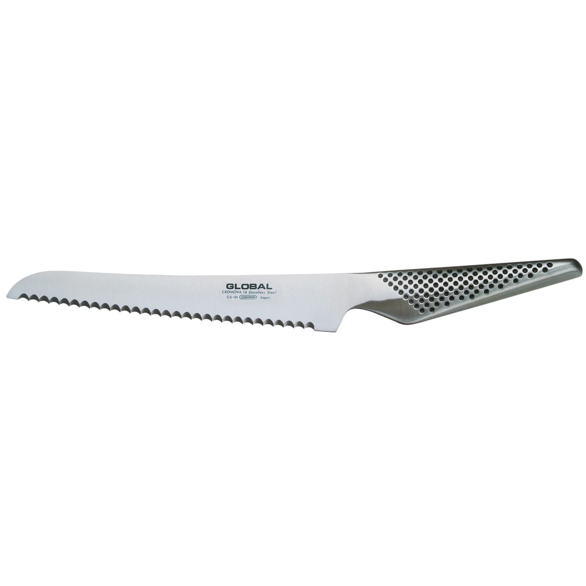 Global GS-61R brødkniv 16 cm tagget, rustfritt stål