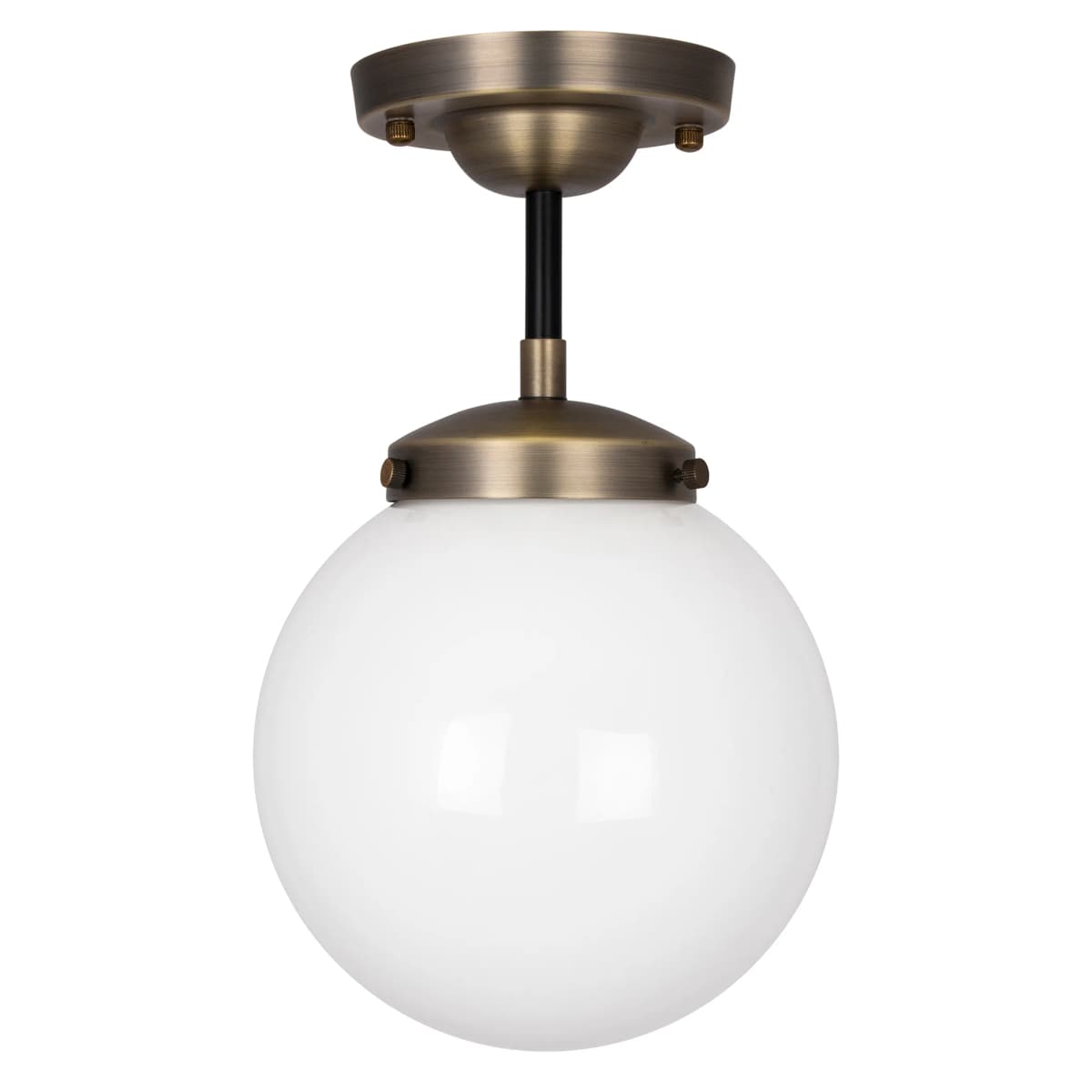 Alley plafond IP44, Antikkmessing-hvit