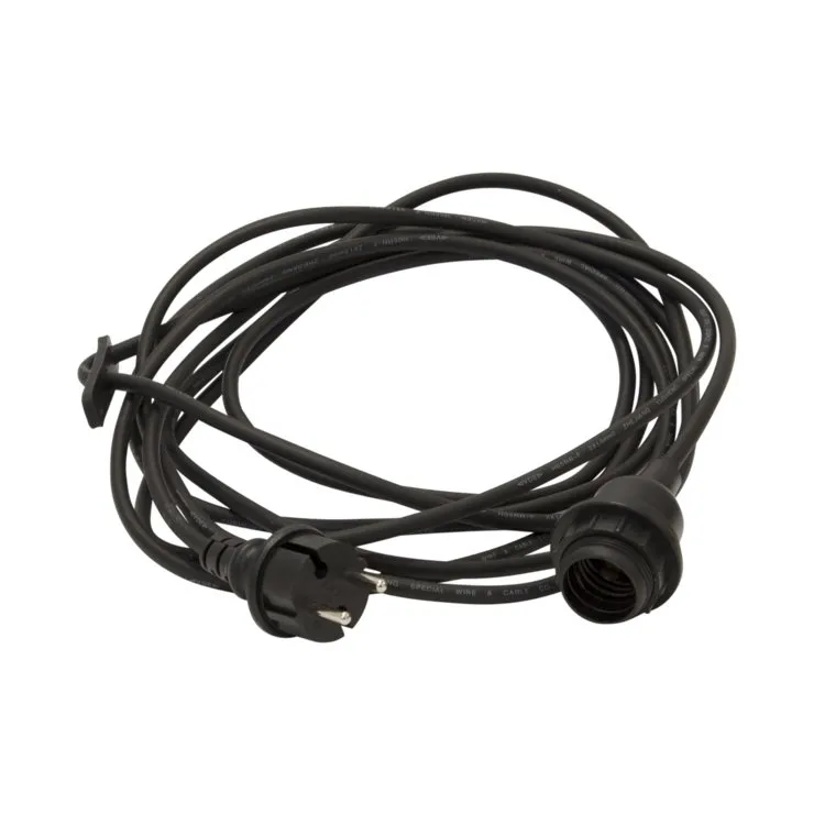 Lampeoppheng ute IP44, Svart