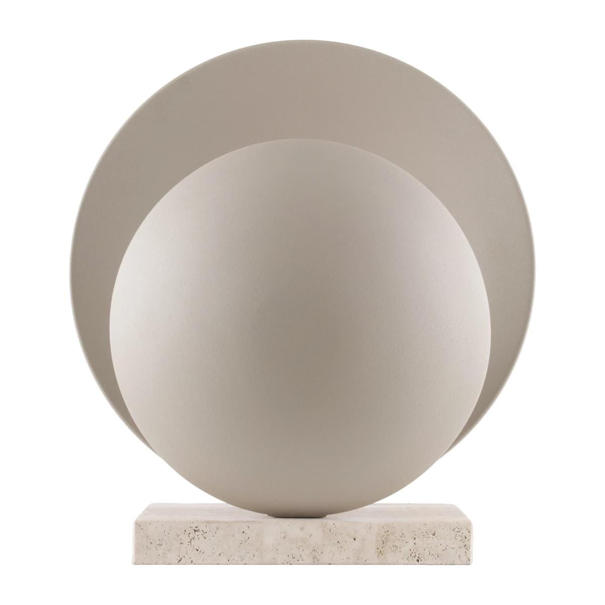 Orbit bordlampe, Beige-travertin
