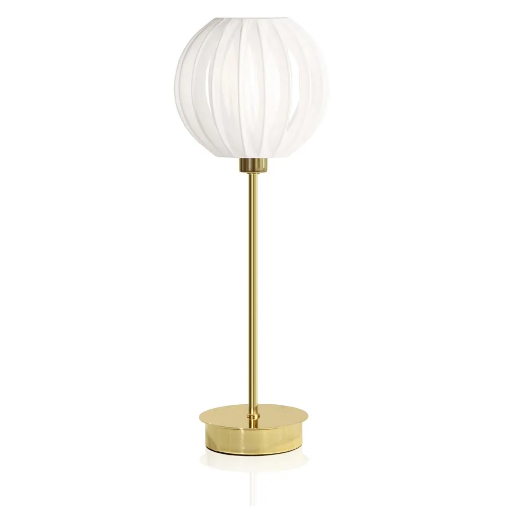 Plastband bordlampe, messing
