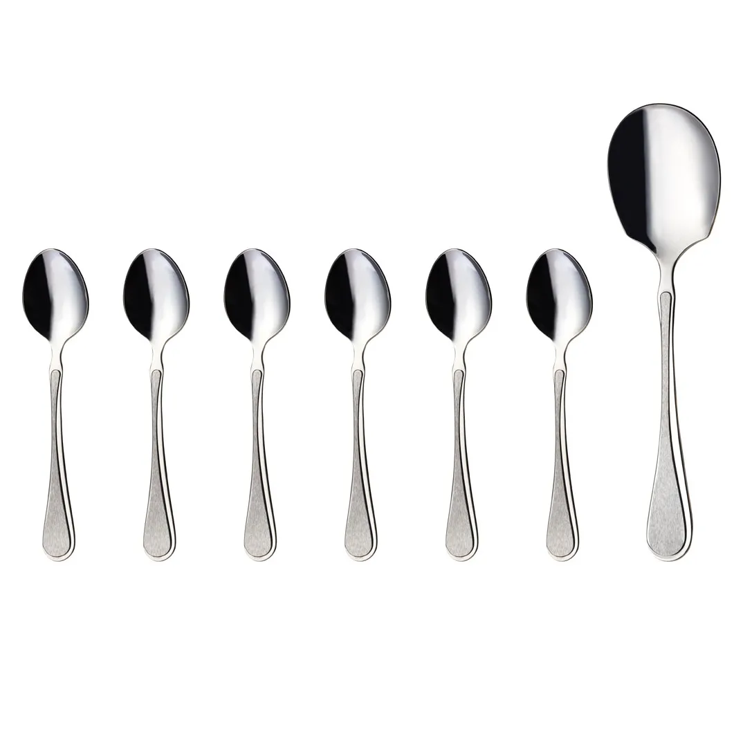 Carina dessertsett 7 deler, rustfritt stål