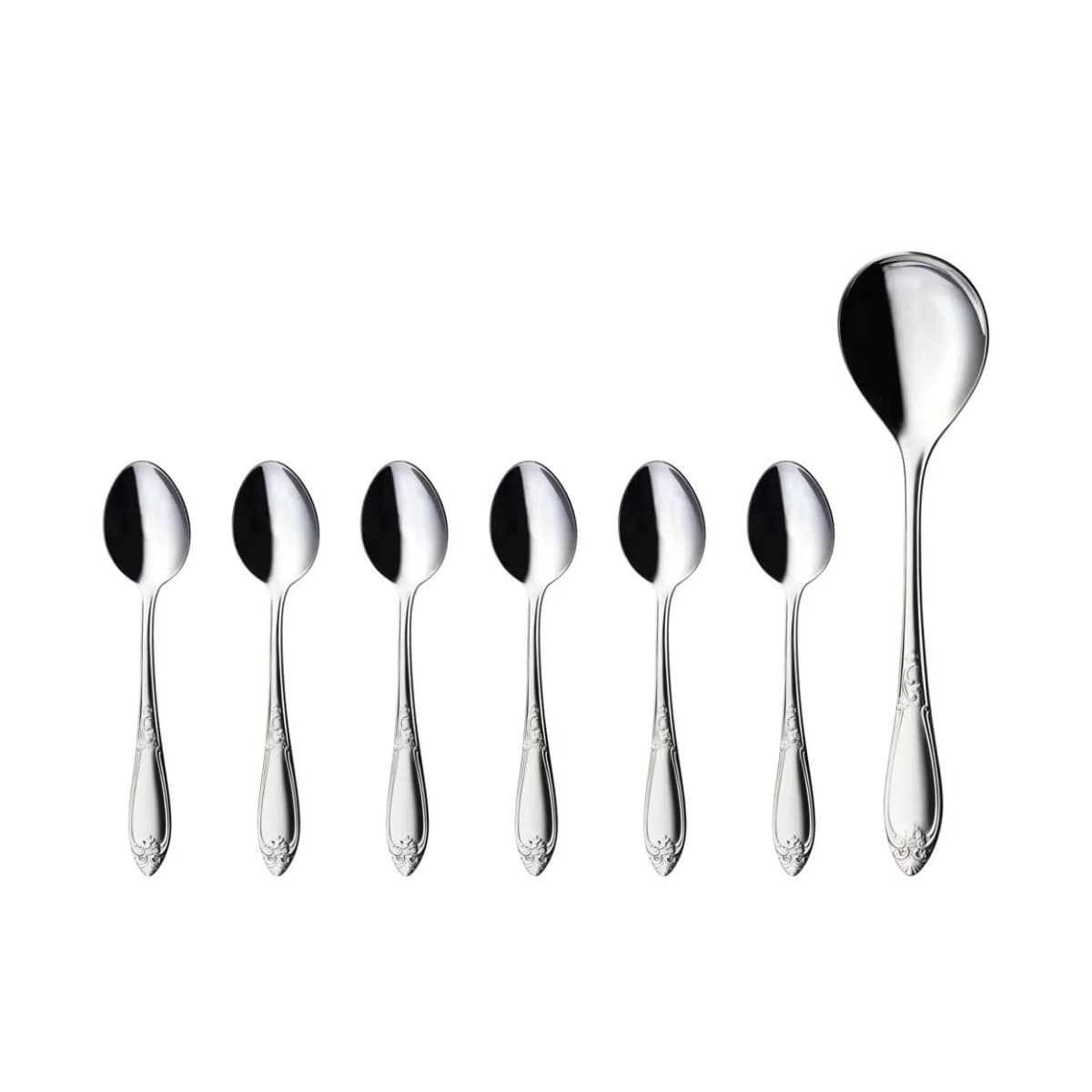Nina dessertsett 7 deler, Rustfritt stål