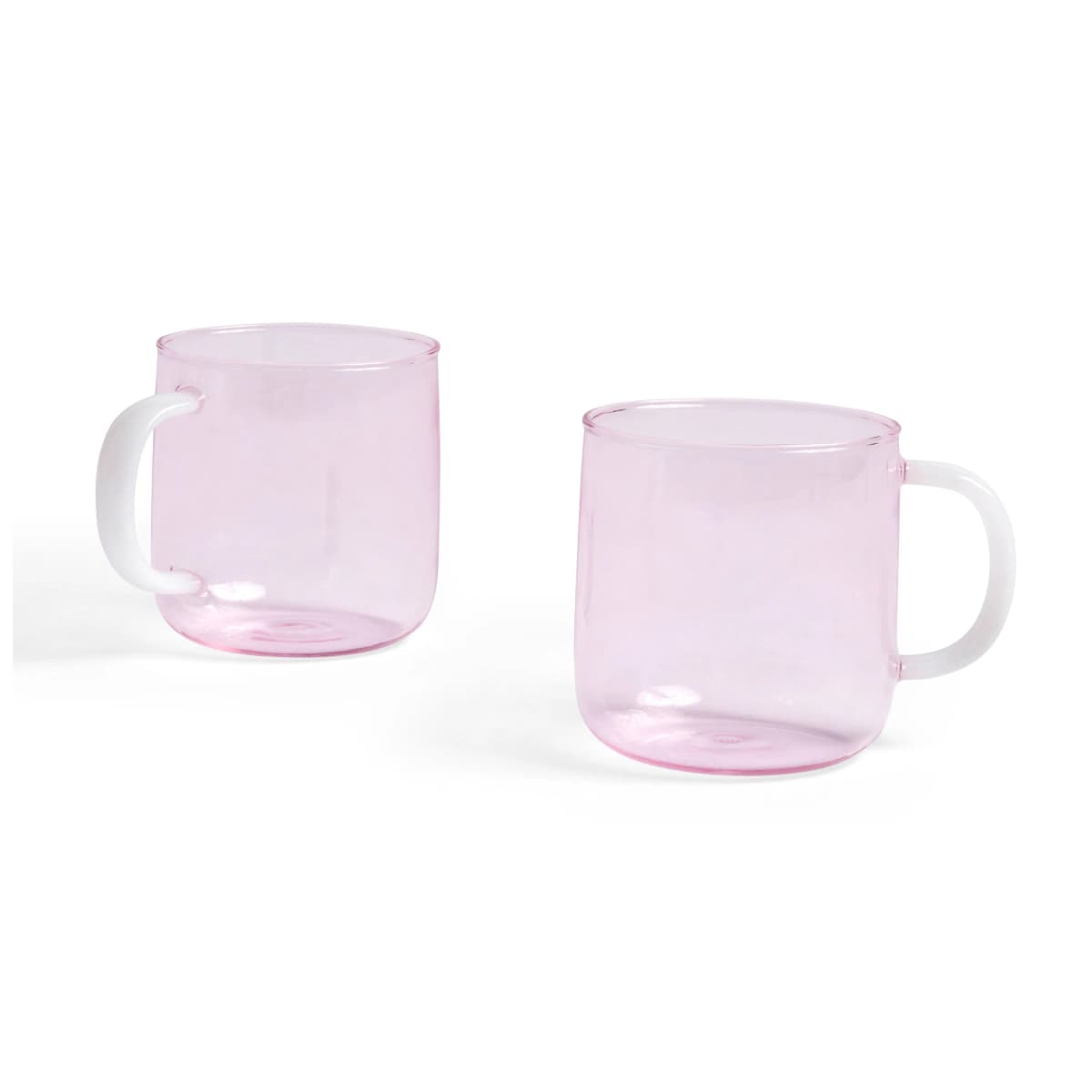 Borosilicate kopp 2-stk., Pink-white