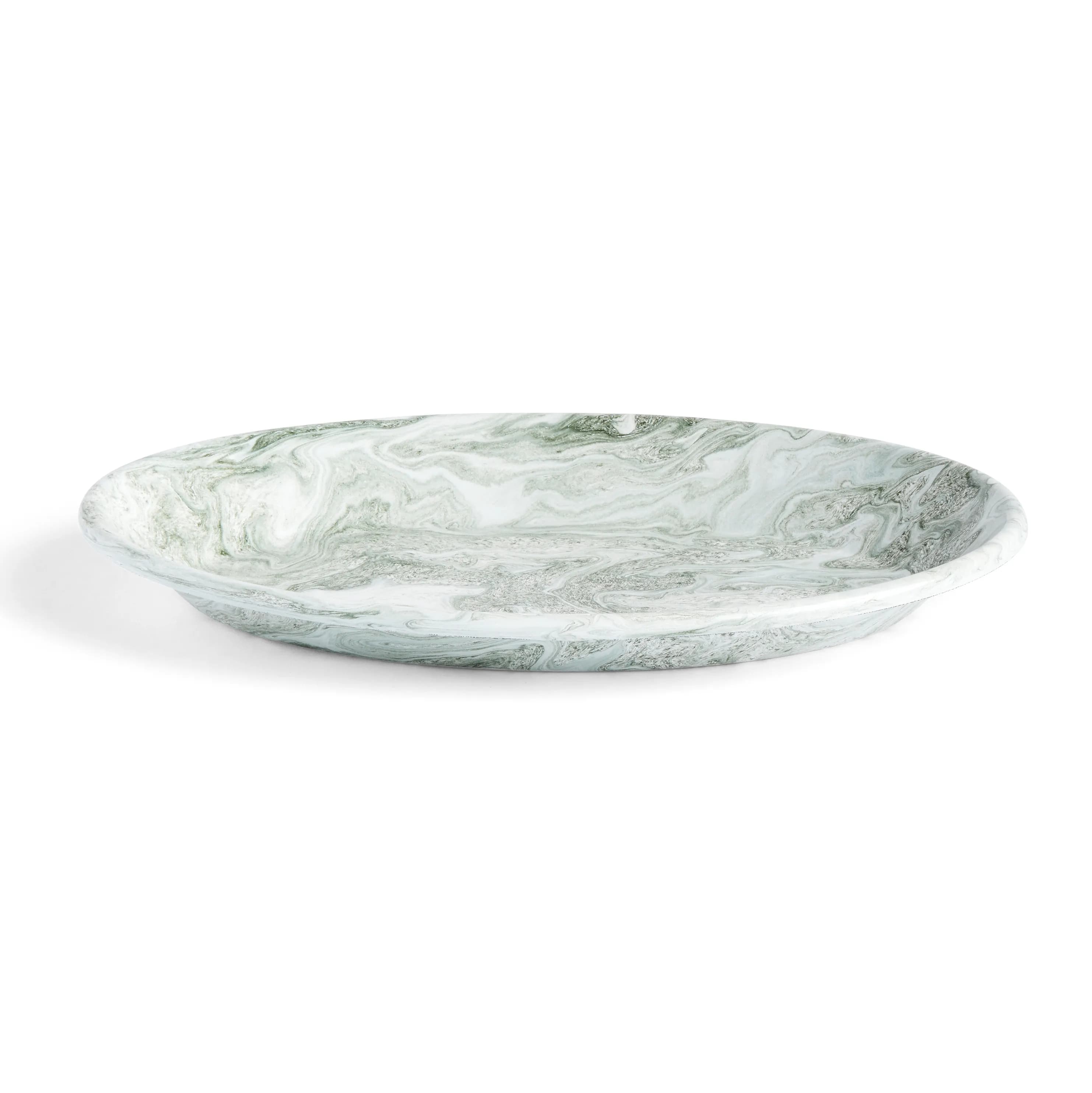 Soft Ice oval tallerken 21,5x31,5 cm, Green