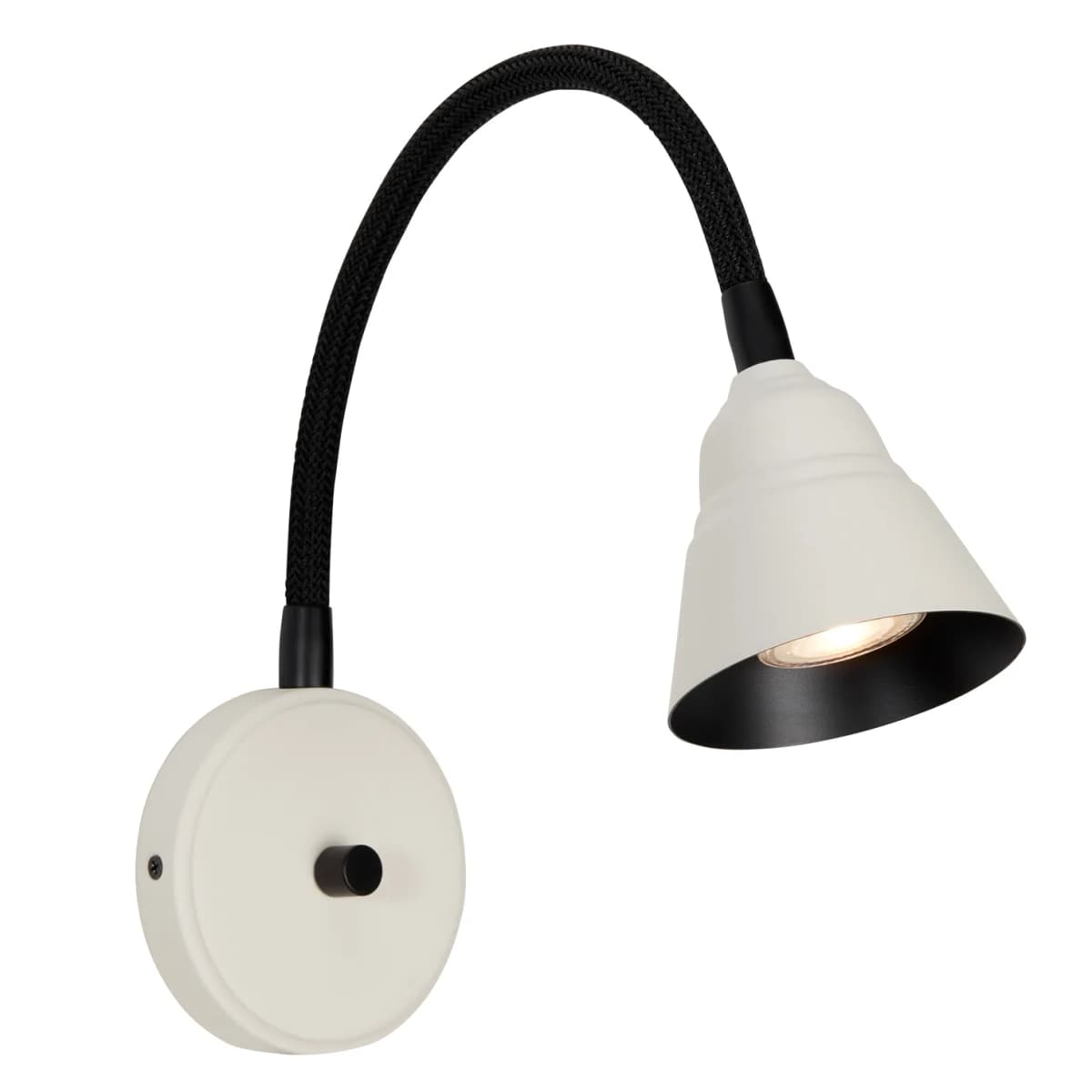 Relief vegglampe, Perlehvit
