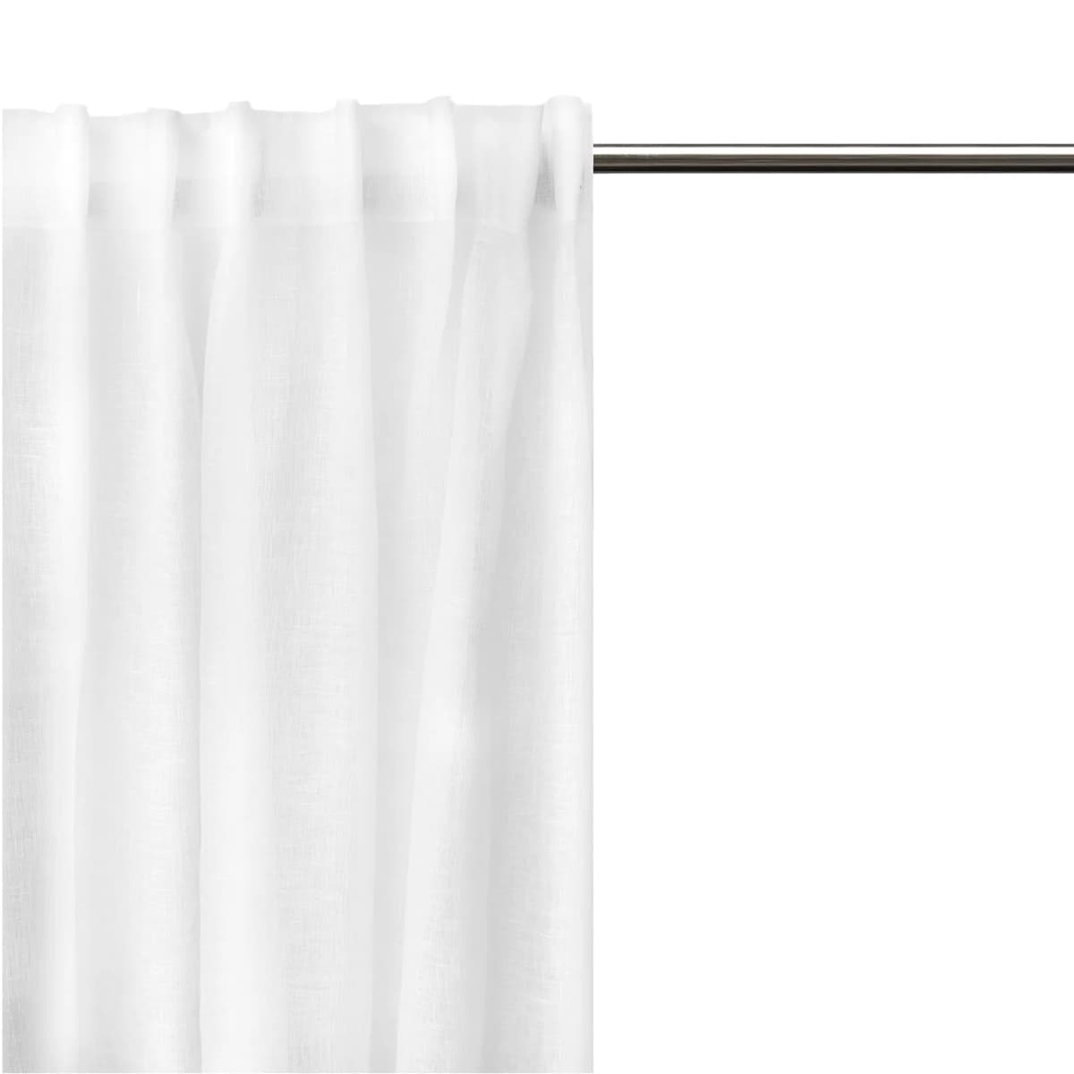 Dalsland gardin med leggbånd, optical white