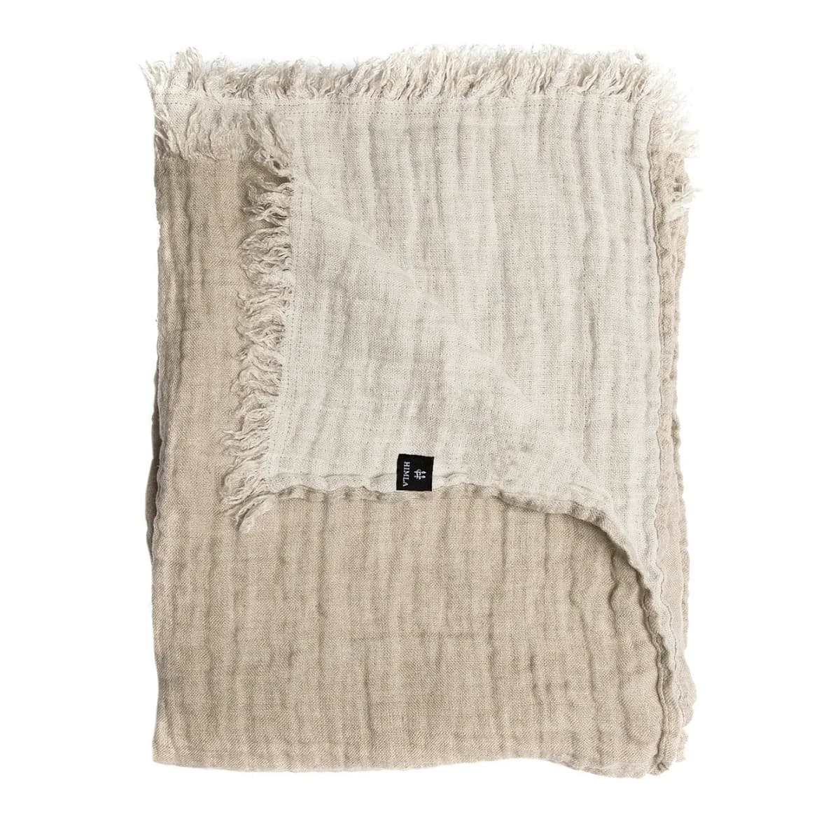 Hannelin pledd 130c170 cm, natural-white (beige-hvit)