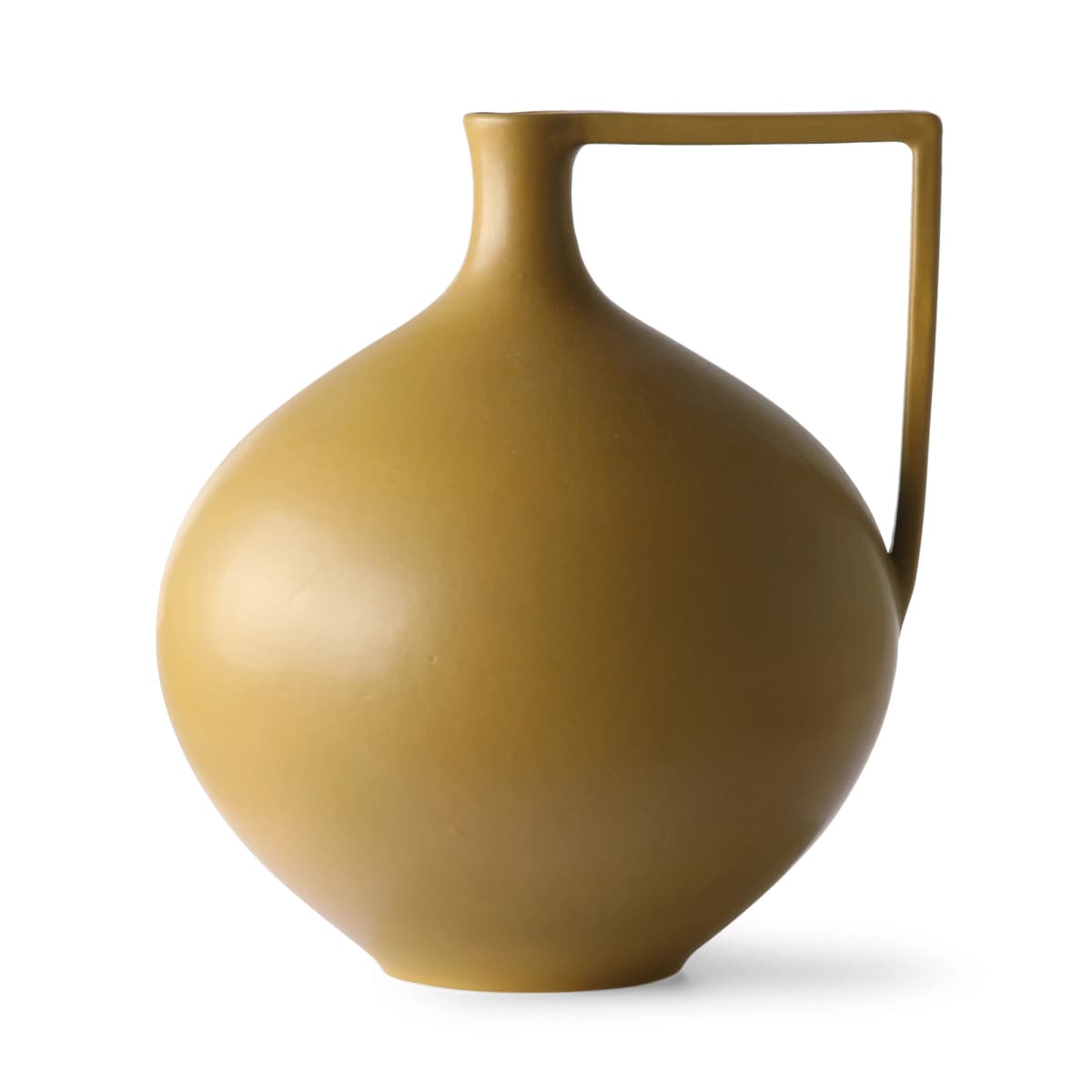 Ceramic Jar vase L 26,5 cm, Mustard