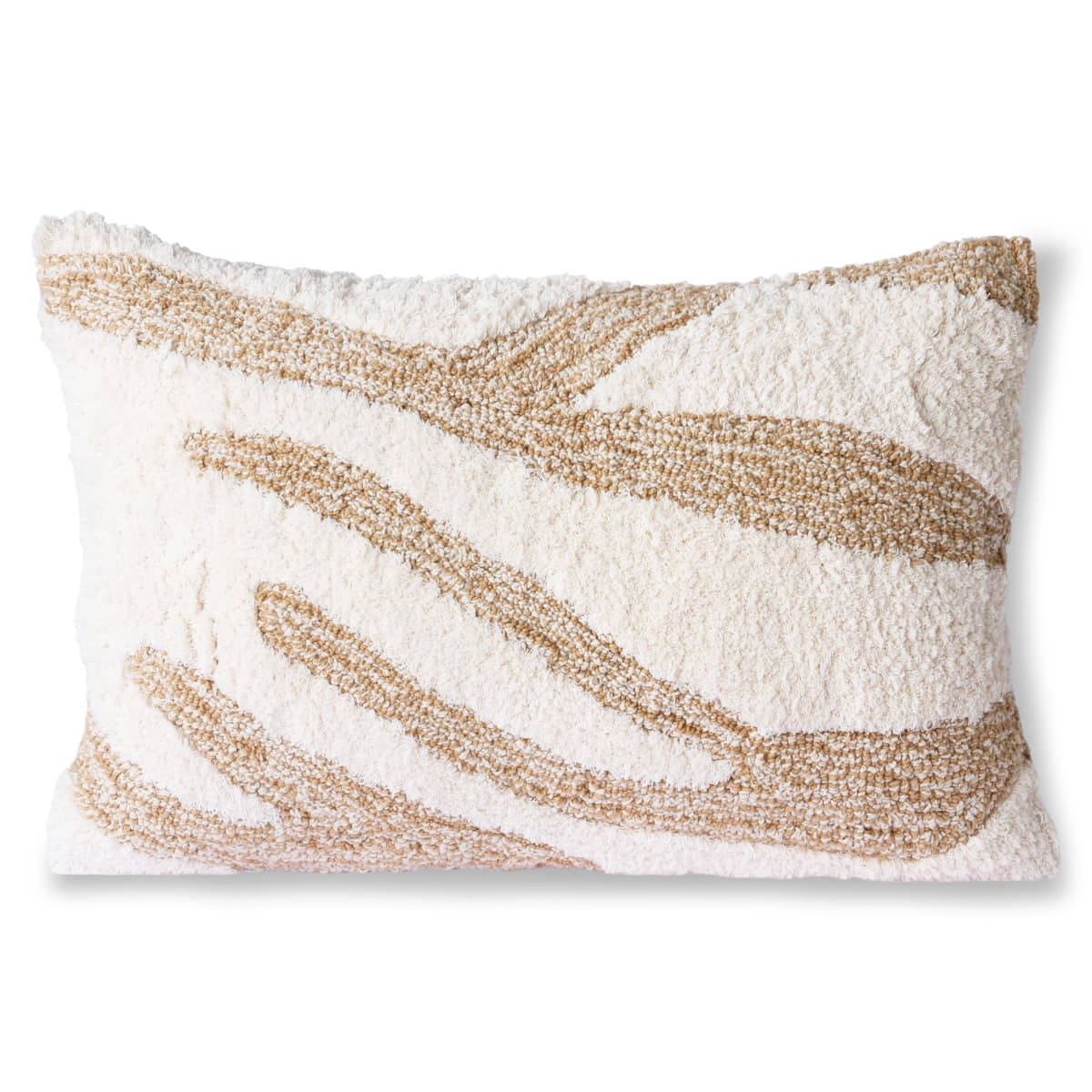 Fluffy pute 35x55 cm, Hvit-beige