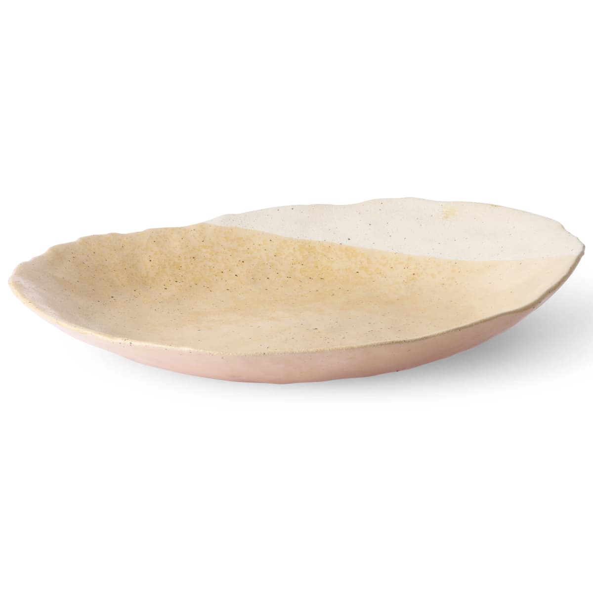 HKliving dekorasjonstallerken 34,5x38 cm, Cream-white