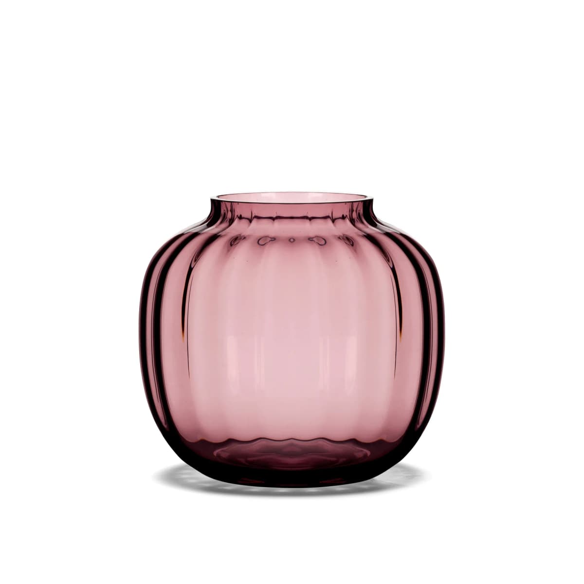 Primula vase, plomme (rød), rund