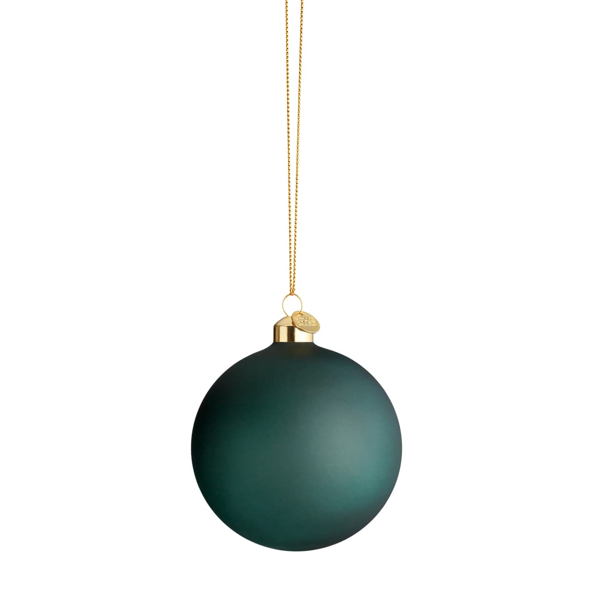 Souvenir julekule Ø8 cm, Mørkegrønn