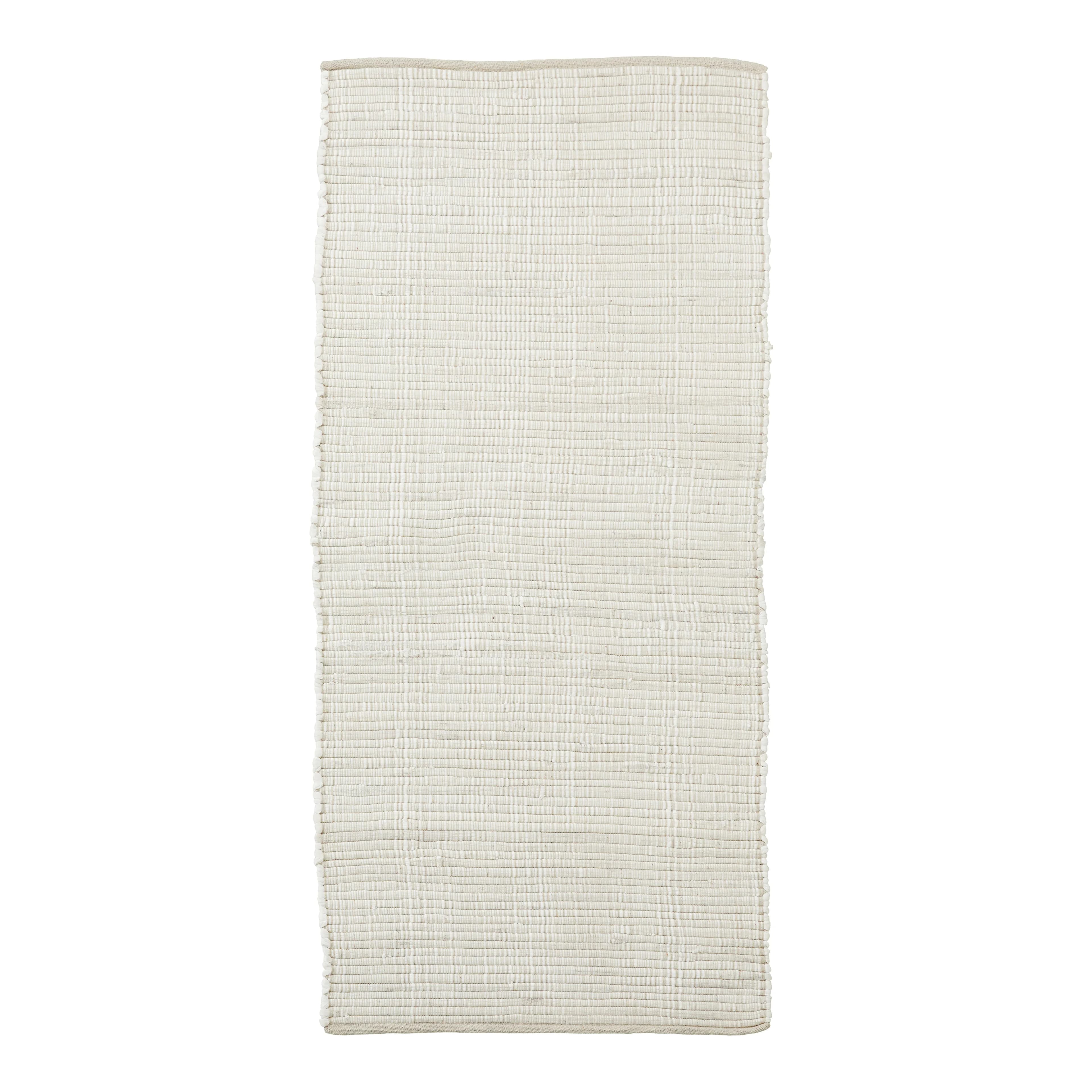 Chindi gulvteppe 70x160 cm, Hvit