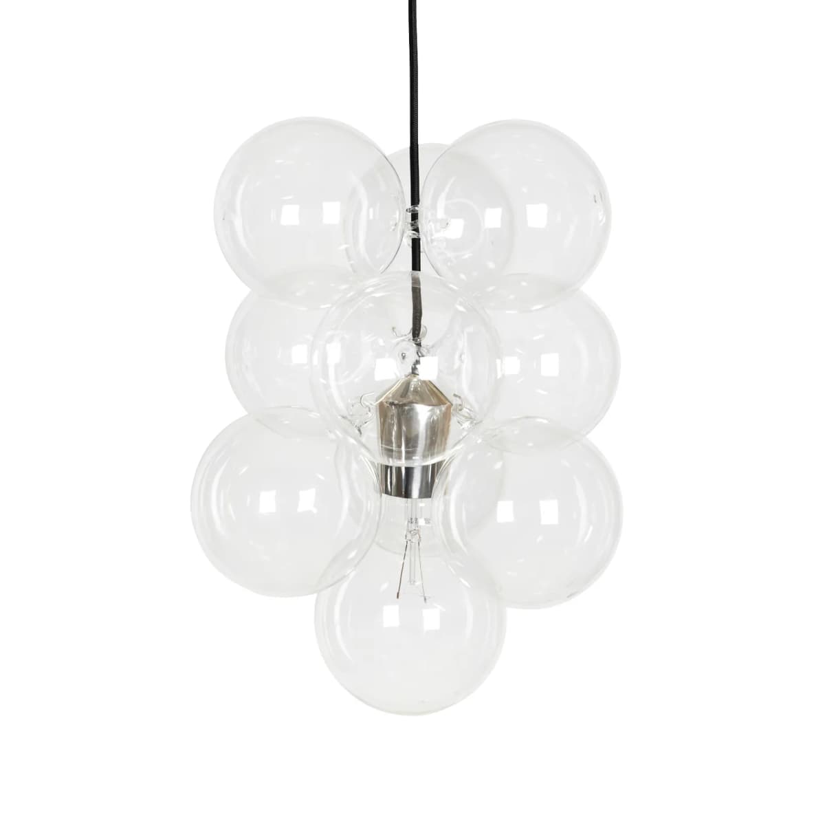DIY lampe, pendel 12 glasskuler