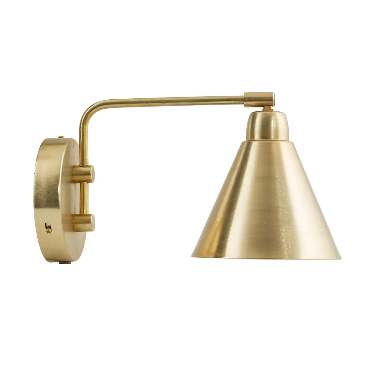 Game vegglampe messing, liten, 30 cm