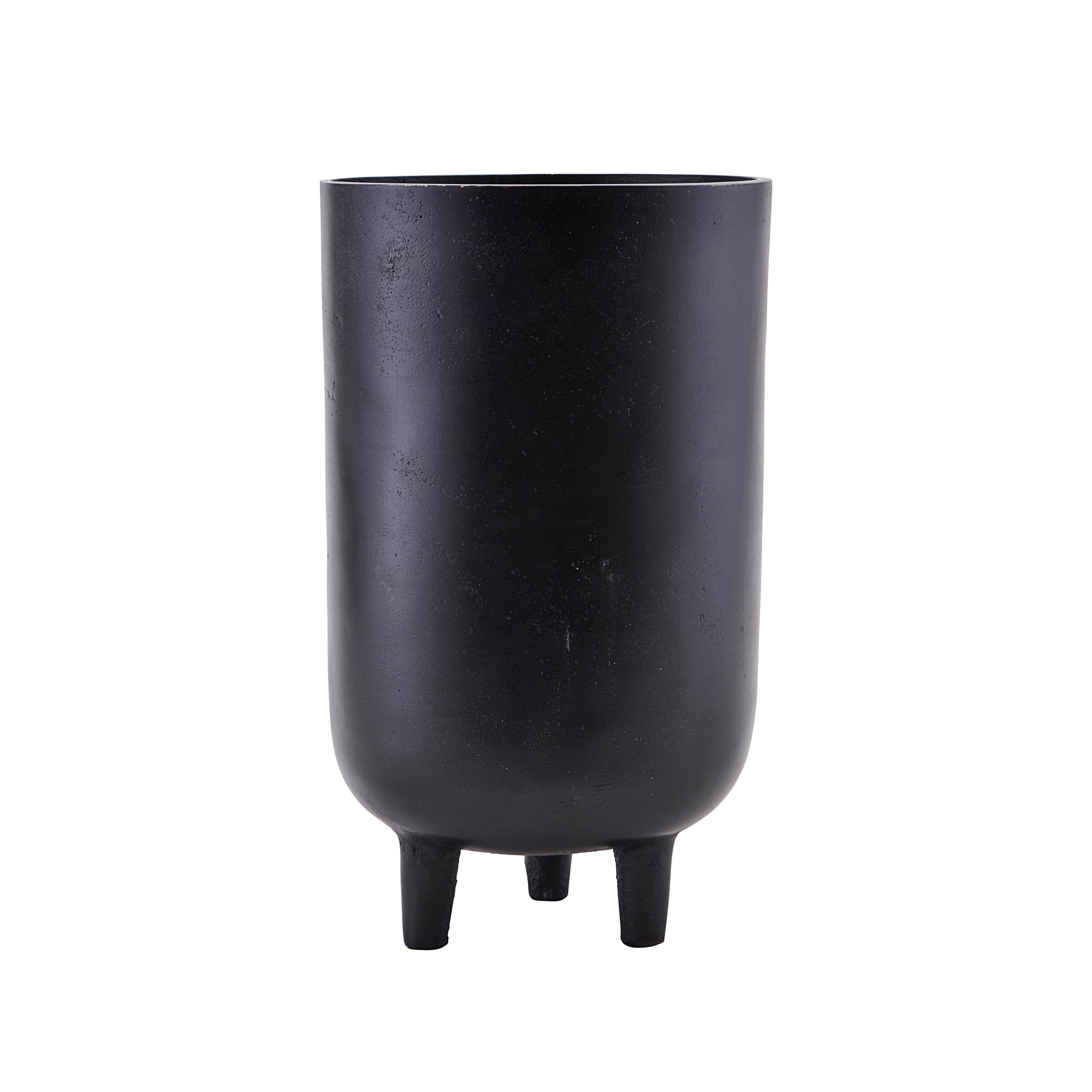 Jang krukke svart med bein Ø15 cm, 26 cm
