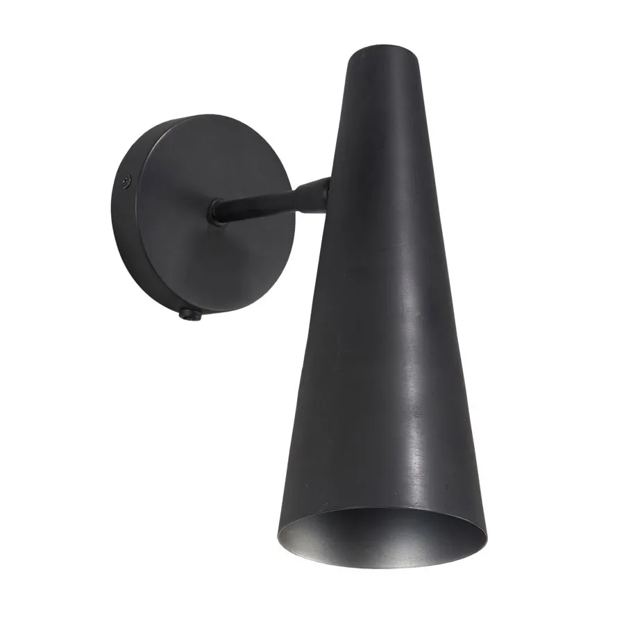 Precise vegglampe matt svart, 21 cm