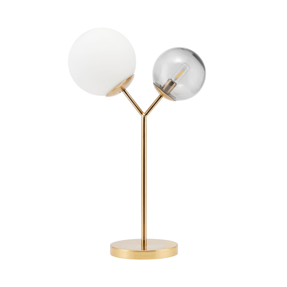 Twice bordlampe, Messing