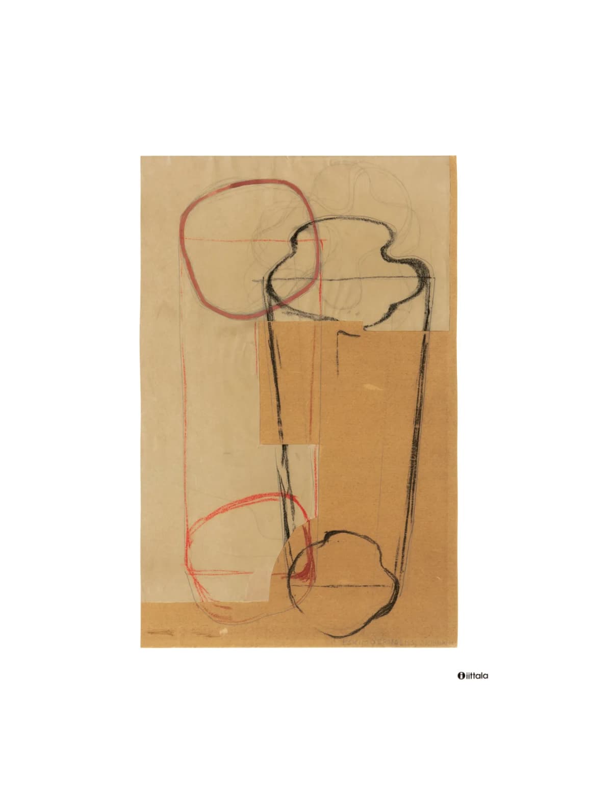 Aalto art Sketch brown plakat, 50 x 70 cm