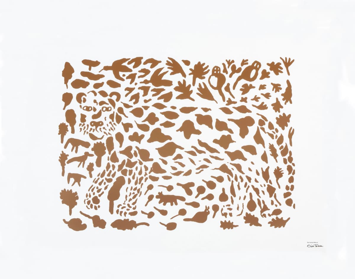 Oiva Toikka Cheetah plakat brun, 50 x 70 cm