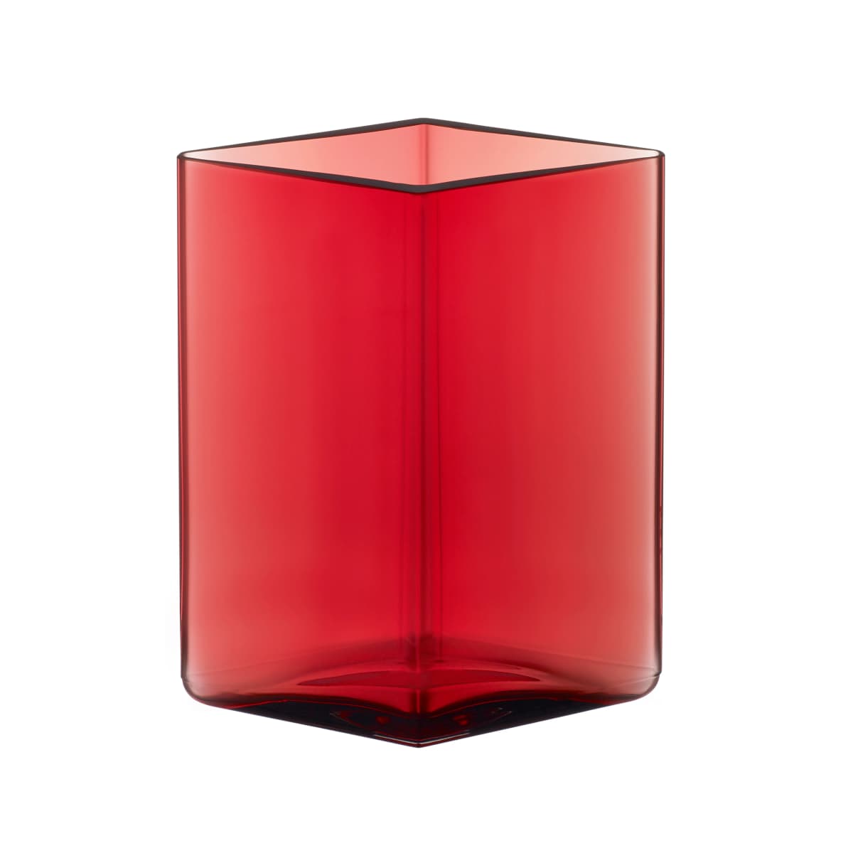 Ruutu vase 11,5x14 cm, tranebær