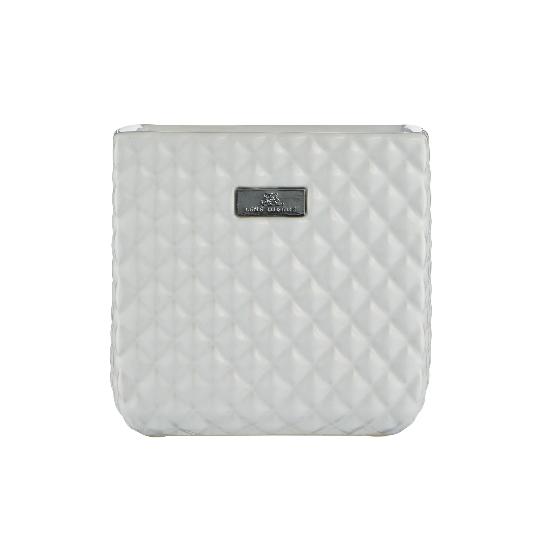 Portia krukke 19 cm, White