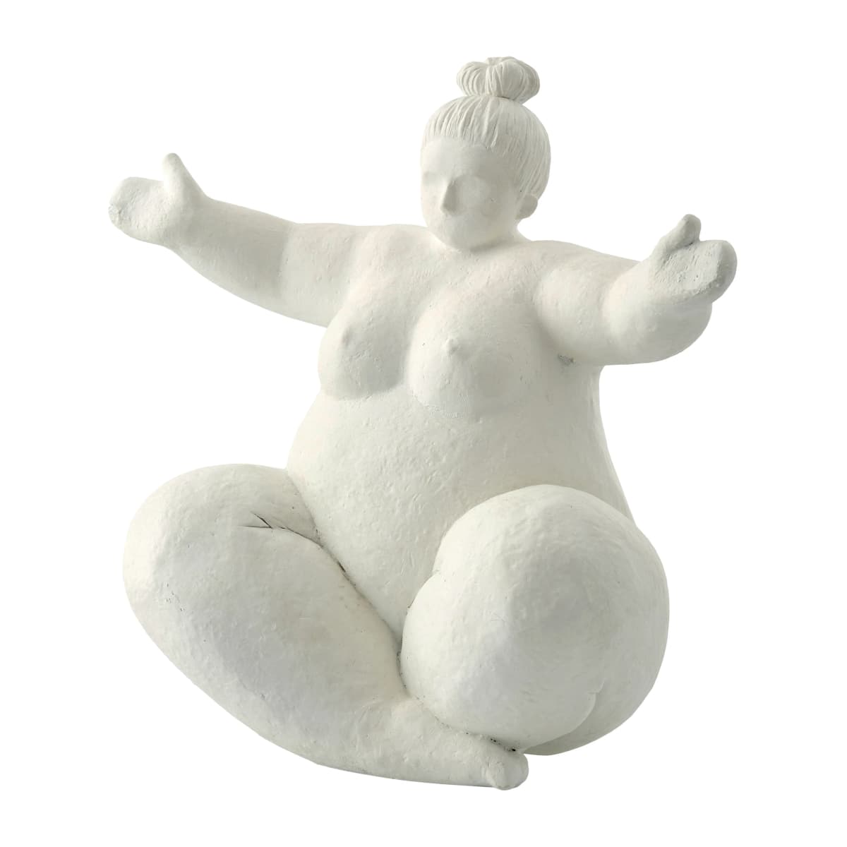 Serafina dekorasjon omfavnende kvinne 24 cm, White