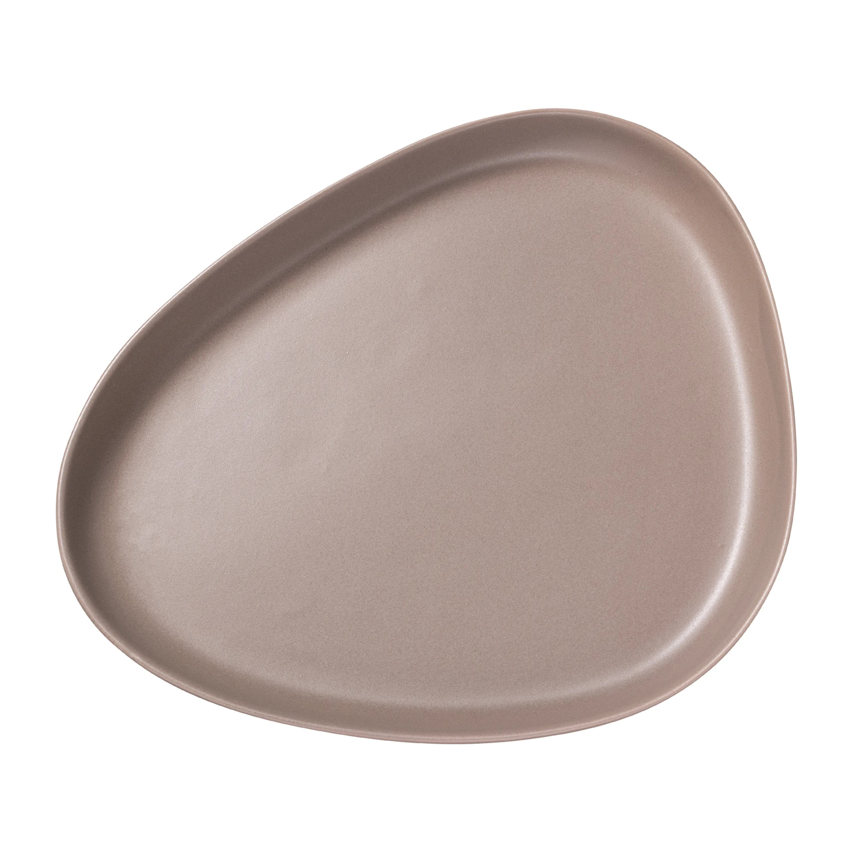 Curve Stoneware serveringsfat 30x35 cm, Warm grey