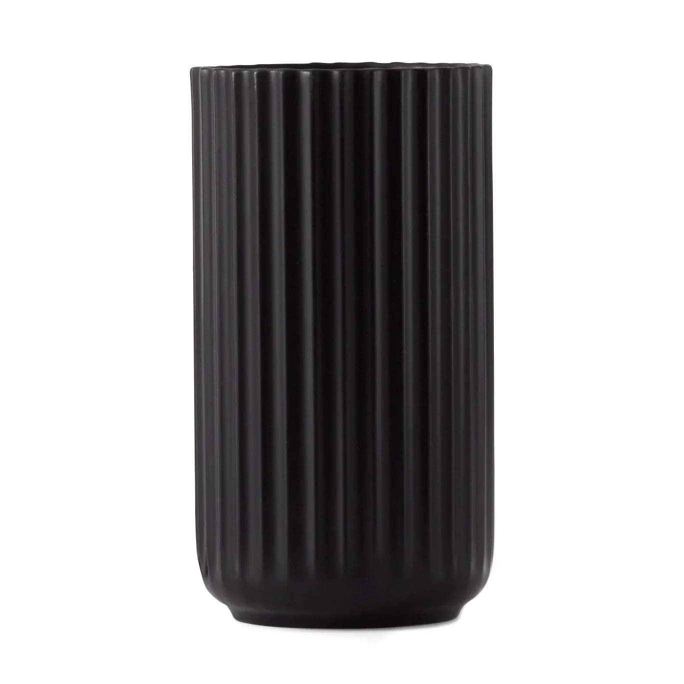 Lyngby vase sort matt, 15 cm