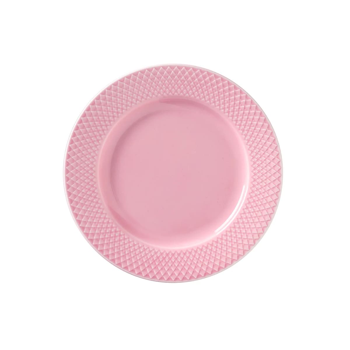 Rhombe tallerken rosa, 21 cm