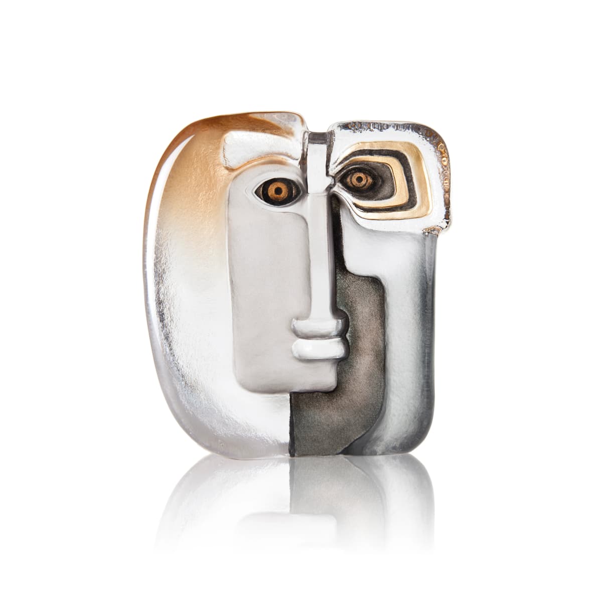Ideo Masq Ltd Ed 299ex glasskulptur, Gull