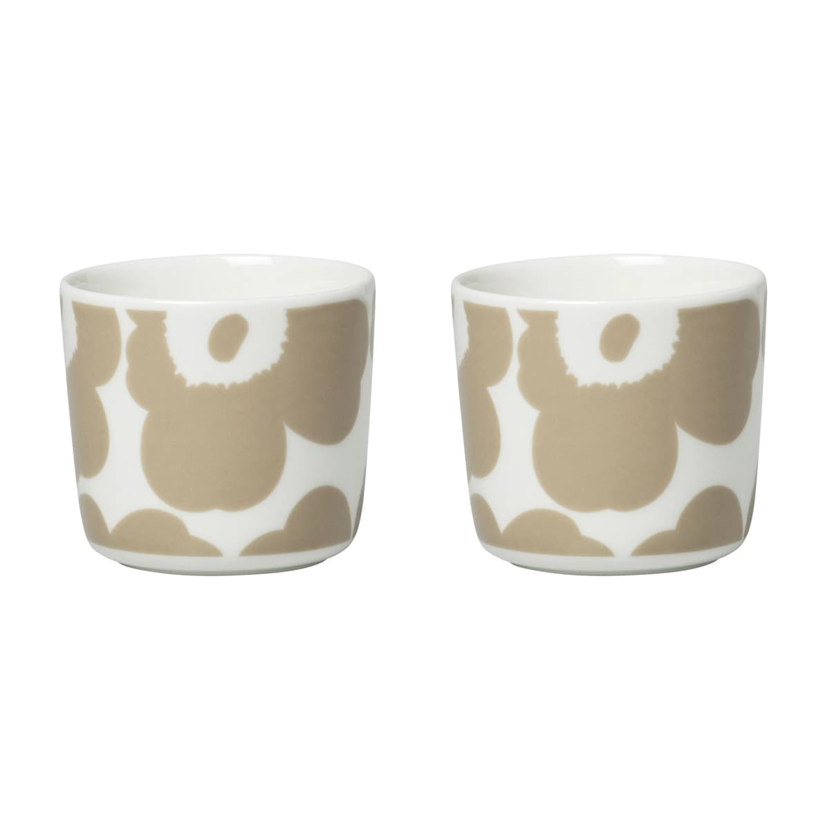 Unikko kaffekopp uten hank 20 cl 2-stk., Hvit-beige