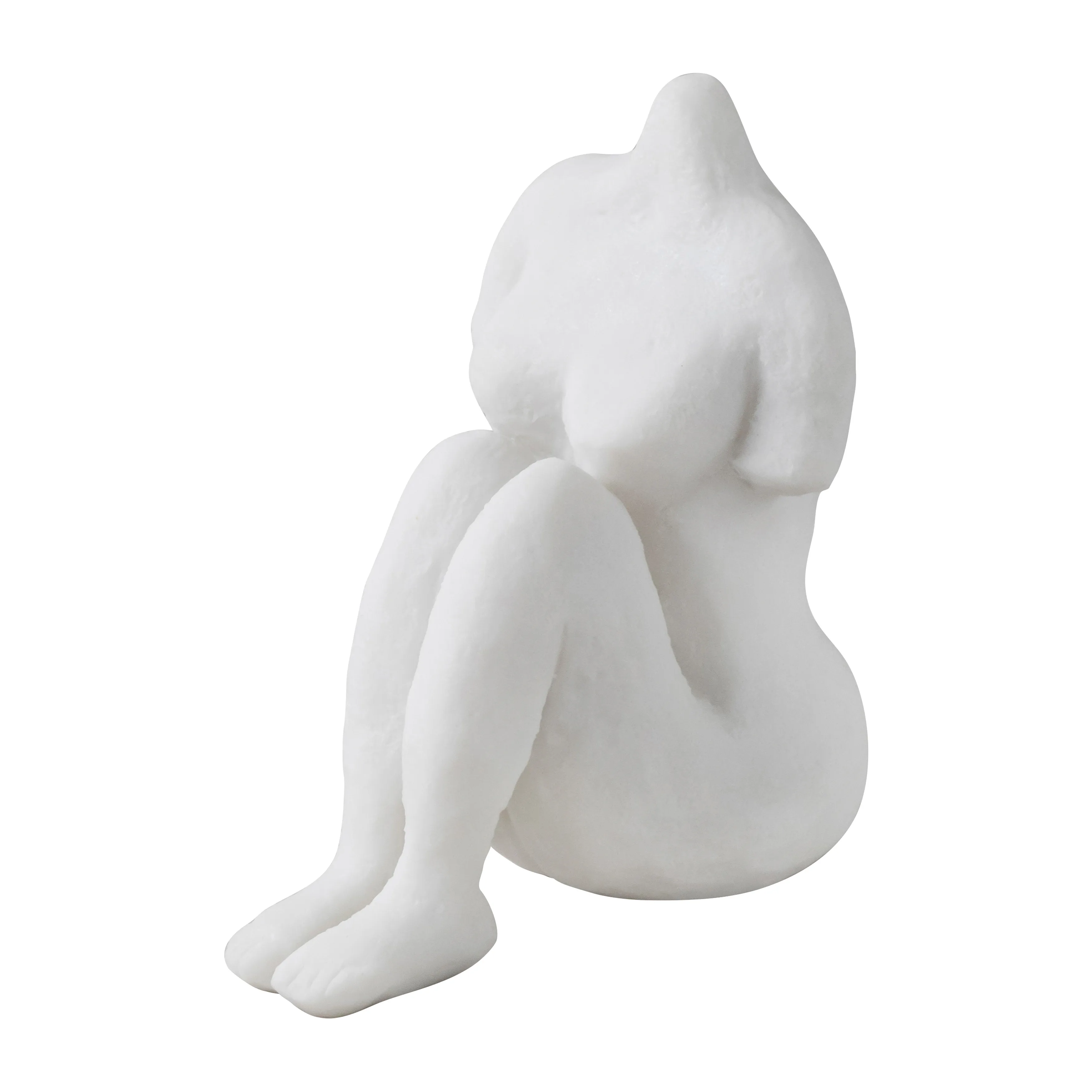 Art piece sittende kvinne 14 cm, Offwhite