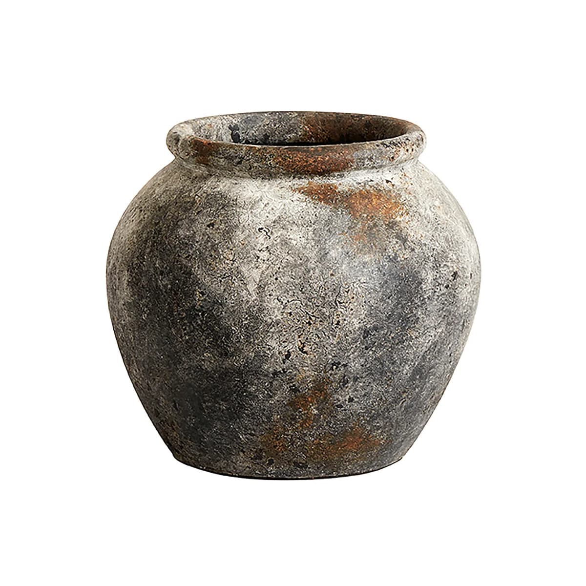 Echo krukke h25 cm Ø30 cm, Rust-grå