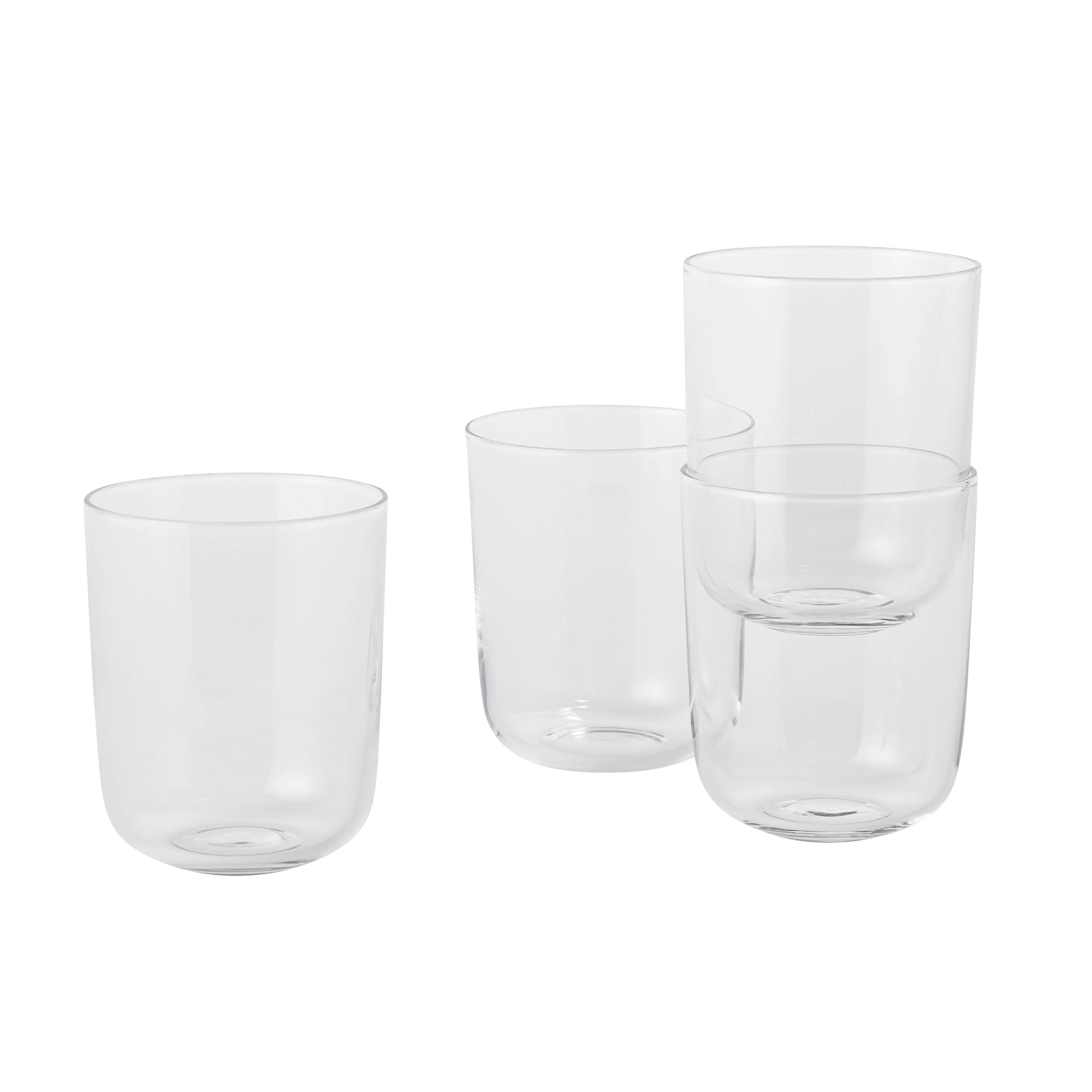 Corky glass høyt 4-pakn., Klar
