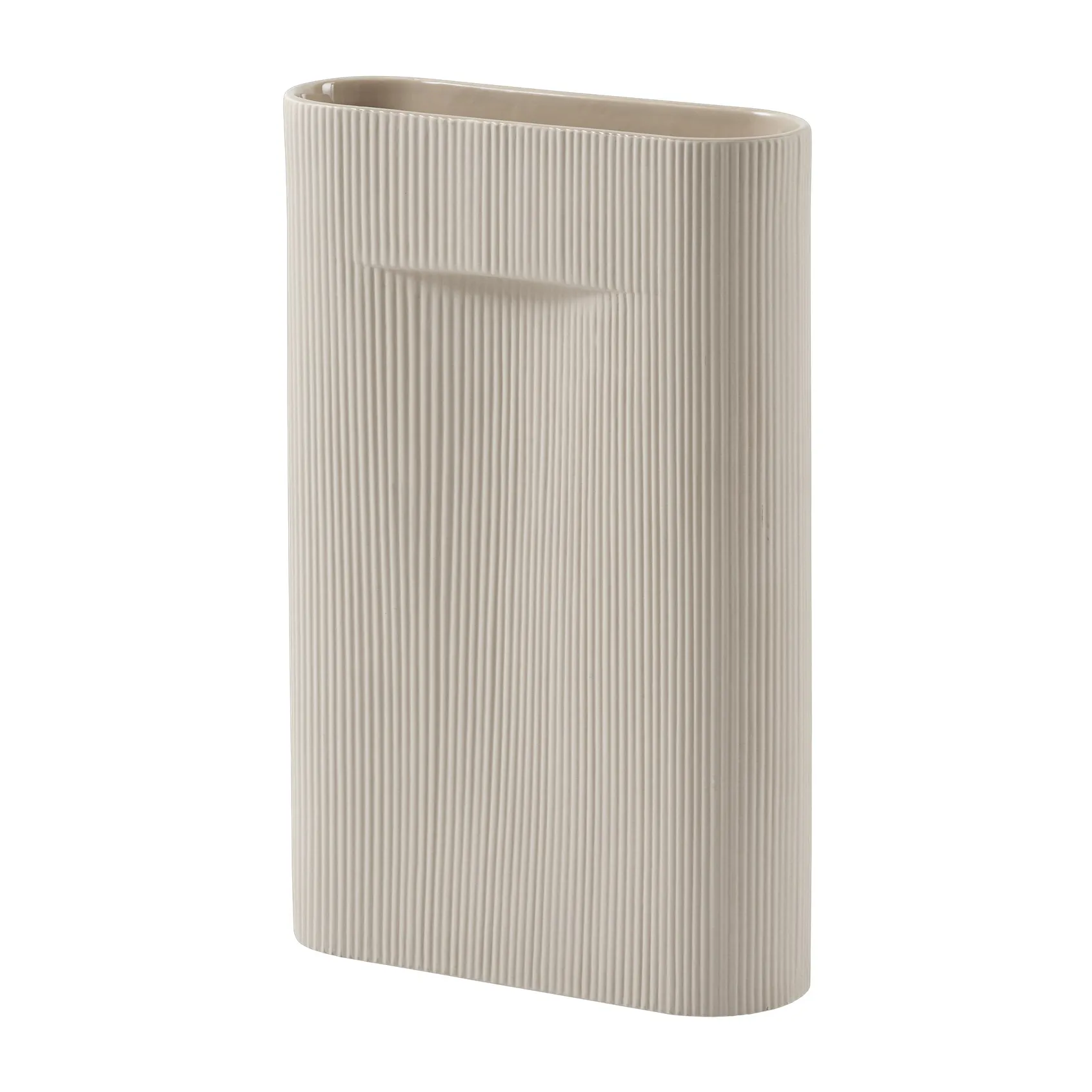 Ridge vase 48,5 cm, Beige